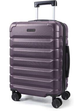 Stylish Lilac Purple Carry-On Luggage 22x14x9 with Wheels - Lightweight